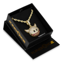 Load image into Gallery viewer, 14K Gold Devil Emoji Necklace