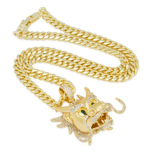 Load image into Gallery viewer, Dragon Emoji Head Stash Necklace