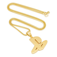 Load image into Gallery viewer, Inspired by PlayStation® - Solid 14K Gold Classic PS Logo Necklace