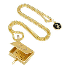 Load image into Gallery viewer, The Gold Allah Stash Book Necklace