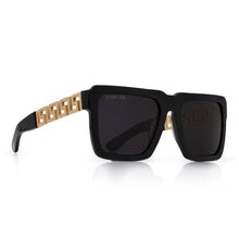 Load image into Gallery viewer, Greek Key Shades with Glossy Black Frame