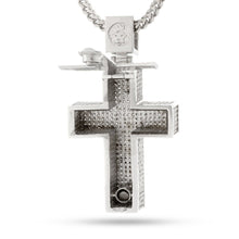 Load image into Gallery viewer, White Gold Stash Cross Necklace- Discontinue