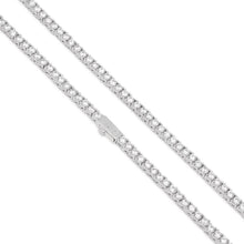 Load image into Gallery viewer, 3mm White Gold Tennis Choker Set