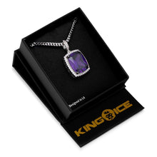 Load image into Gallery viewer, White Gold Amethyst Crown Julz Necklace