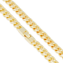 Load image into Gallery viewer, 10mm 14K Gold Stainless Steel Miami Cuban Choker Set
