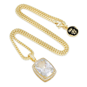 14K Gold Clear Crown Julz Necklace