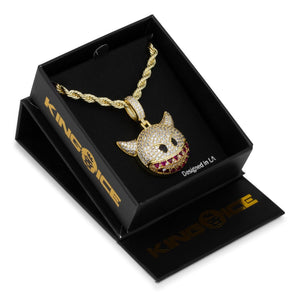 14K Gold Devil Emoji Necklace