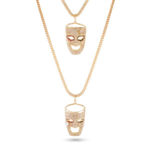 14K Gold Laugh Now, Cry Later Necklace Set