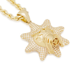 14K Solid Gold and Diamond Chief Keef x King Ice - Glo Cup Necklace