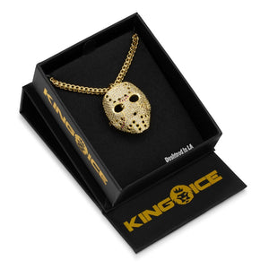 14K Gold Hockey Mask Necklace