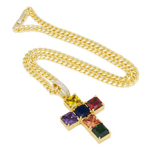 Load image into Gallery viewer, Spectrum Cross Necklace
