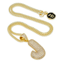 Load image into Gallery viewer, The Bubble Letter J Necklace
