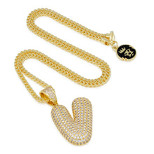 Load image into Gallery viewer, The Bubble Letter V Necklace
