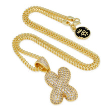 Load image into Gallery viewer, The Bubble Letter X Necklace
