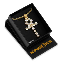 Load image into Gallery viewer, The Cluster Ankh Key Cross Necklace
