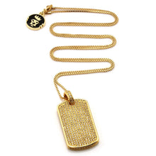 Load image into Gallery viewer, Solid, 18K Gold Mini Dog Tag Necklace
