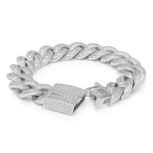 18mm Iced Link Miami Cuban Bracelet