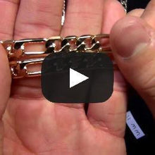 Load image into Gallery viewer, 8mm King Ice 14K Gold Figaro Chain
