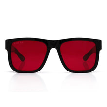 Load image into Gallery viewer, Gold Link Shades with Glossy Black Frame &amp; Red Tint Lenses
