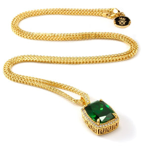 14K Gold Emerald Crown Julz Necklace