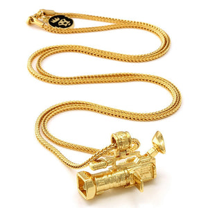 14K Gold Mounted Shoulder Camcorder Necklace