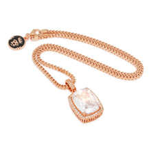 Load image into Gallery viewer, The Rose Gold Clear Crown Julz Necklace
