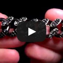 Load image into Gallery viewer, White Gold 15MM &quot;Studded&quot;  Miami Cuban Bracelet
