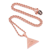 Load image into Gallery viewer, The Rose Gold All-Seeing Eye Pyramid Necklace
