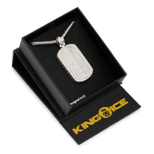 Load image into Gallery viewer, The White Gold Dog Tag Necklace - Designed by Snoop Dogg x King Ice
