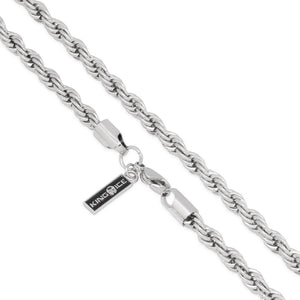 6mm White Gold Rope Choker Set