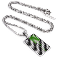 Load image into Gallery viewer, Suicide Squad x KING ICE - The Stainless Steel Rick Flag Emblem Necklace
