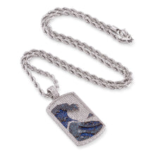 Load image into Gallery viewer, The Great Wave Dog Tag Necklace

