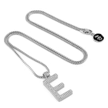 Load image into Gallery viewer, White Gold Letter &quot;E&quot; Necklace
