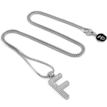 Load image into Gallery viewer, White Gold Letter &quot;F&quot; Necklace
