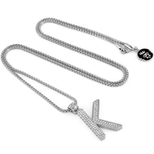 Load image into Gallery viewer, White Gold Letter &quot;K&quot; Necklace
