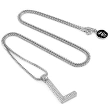 Load image into Gallery viewer, White Gold Letter &quot;L&quot; Necklace
