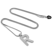 Load image into Gallery viewer, White Gold Letter &quot;R&quot; Necklace
